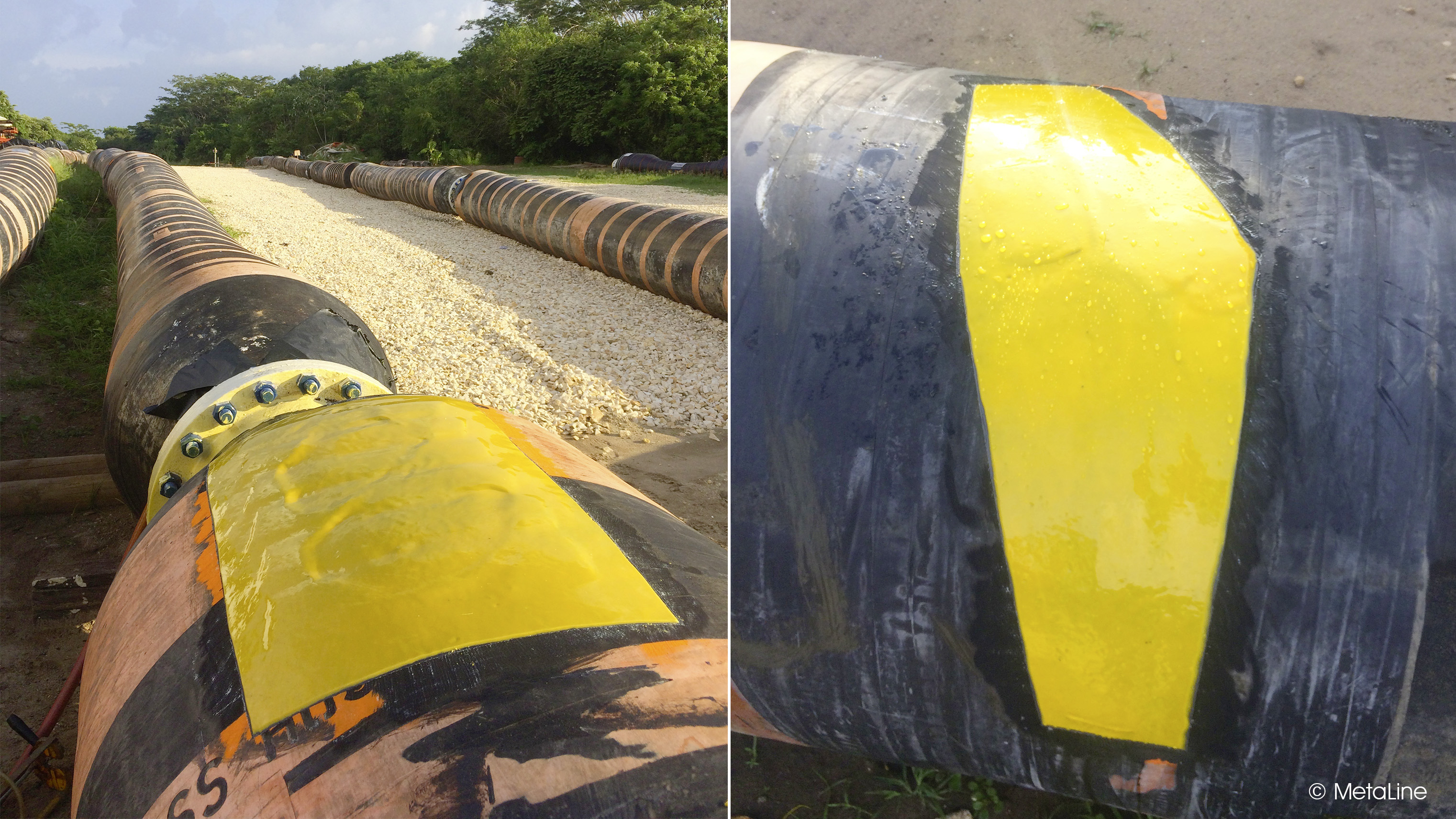 Repair compounds for dredging equipment and floating hoses